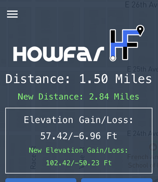 New distance while redrawing