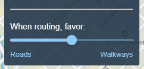 Favored surface type slider